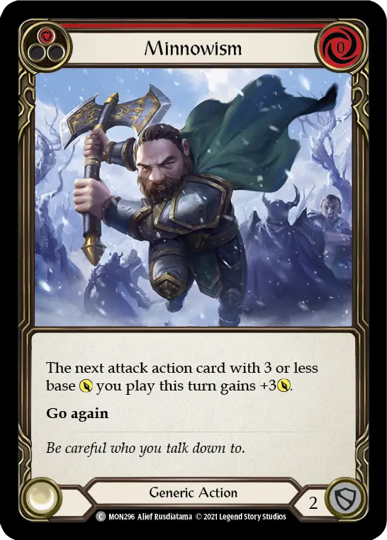 Minnowism (Red) — Monarch Flesh and Blood card by Alief Rusdiatama