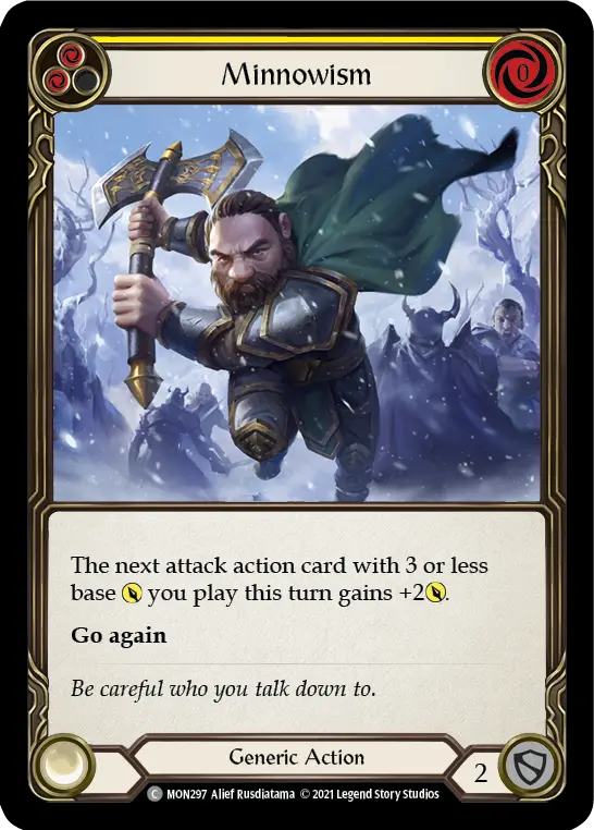 Minnowism (Yellow) — Monarch Flesh and Blood card by Alief Rusdiatama
