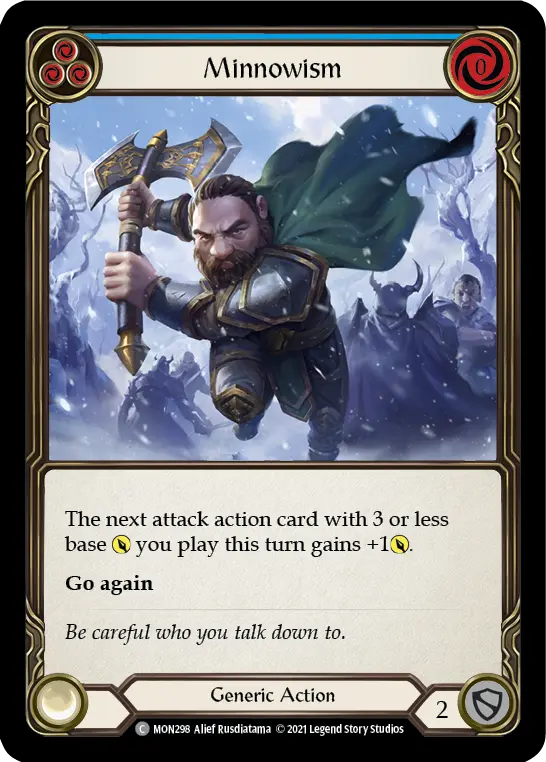 Minnowism (Blue) — Monarch Flesh and Blood card by Alief Rusdiatama