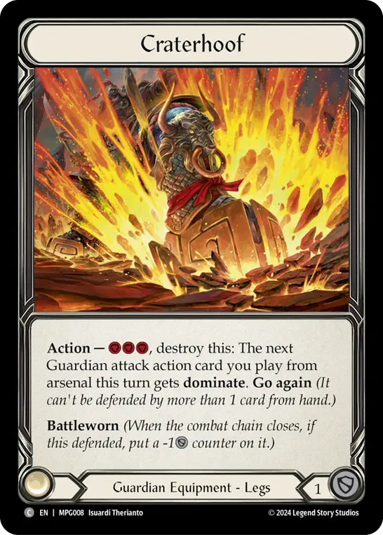 Craterhoof — Mastery Pack Guardian Flesh and Blood card by Isardi Therianto