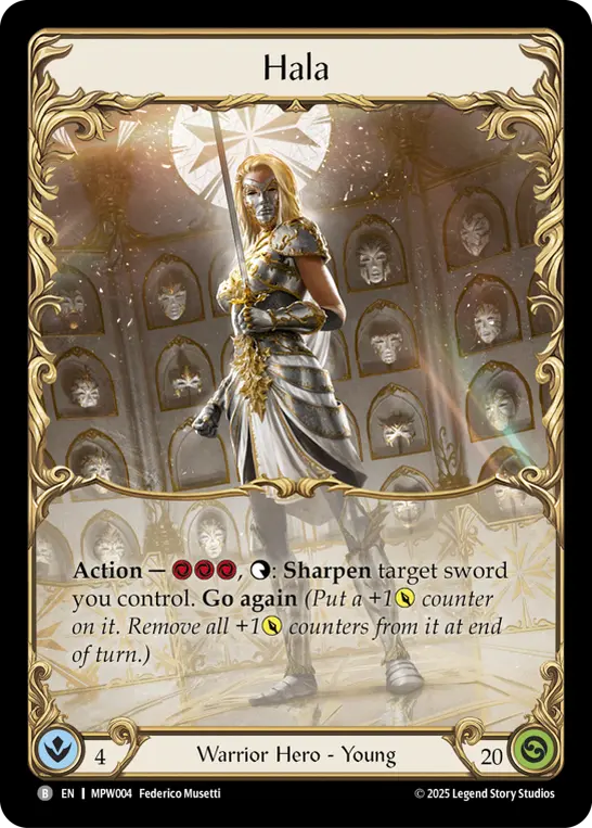 Hala (Marvel) — Mastery Pack Warrior Flesh and Blood card by Federico Musetti