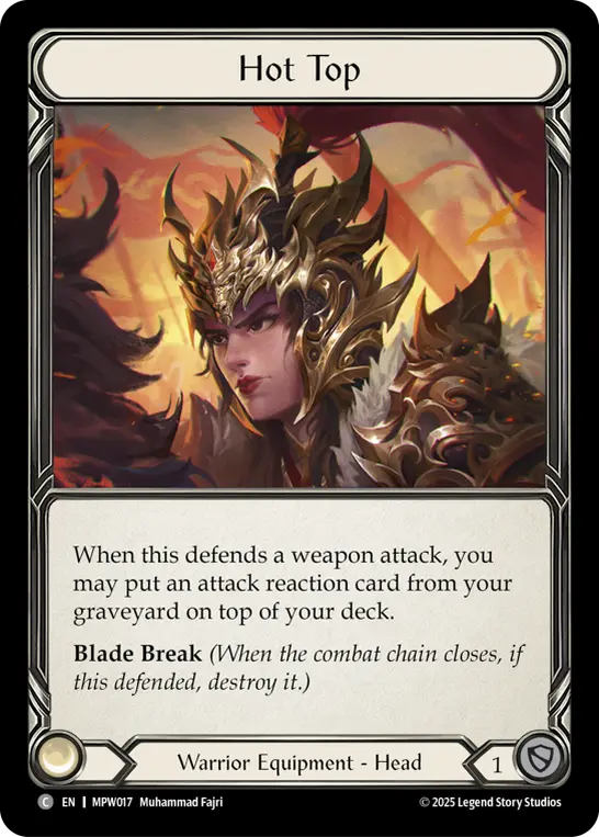 Hot Top — Mastery Pack Warrior Flesh and Blood card by Muhammad Fajri