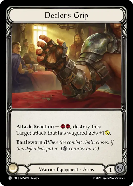 Dealer's Grip — Mastery Pack Warrior Flesh and Blood card by Peyeyo