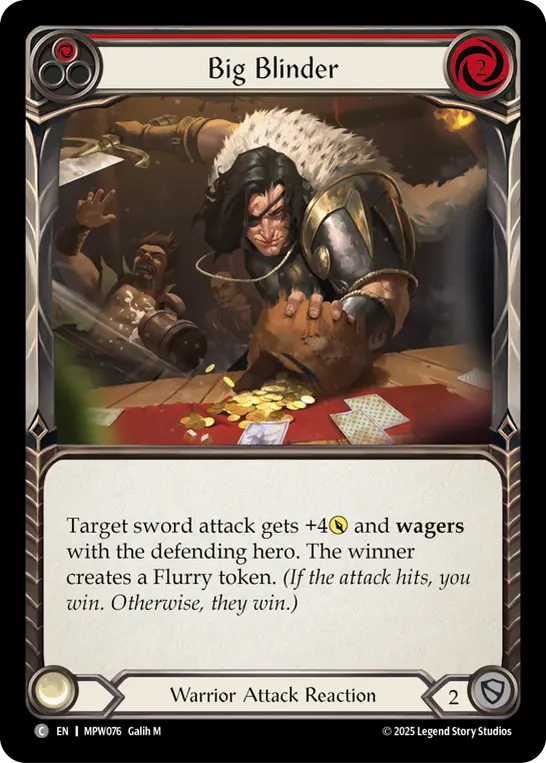 Big Blinder (Red) — Mastery Pack Warrior Flesh and Blood card by Galih M