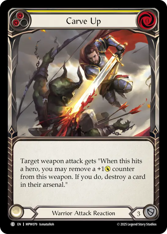 Carve Up (Yellow) — Mastery Pack Warrior Flesh and Blood card by Ismatulloh