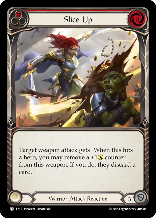 Slice Up (Red) — Mastery Pack Warrior Flesh and Blood card by Ismatulloh