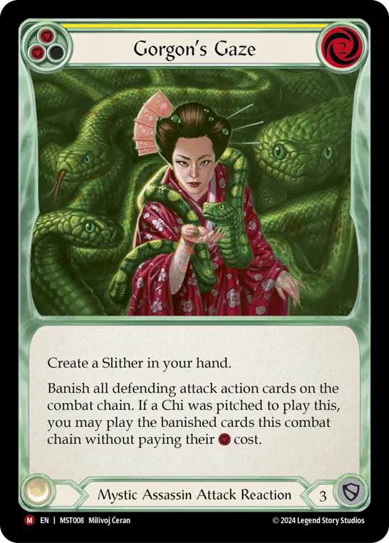 Gorgon's Gaze — Part the Mistveil Flesh and Blood card by Milivoj Ćeran