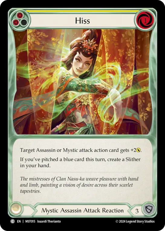 Hiss (Yellow) — Part the Mistveil Flesh and Blood card by Isuardi Therianto