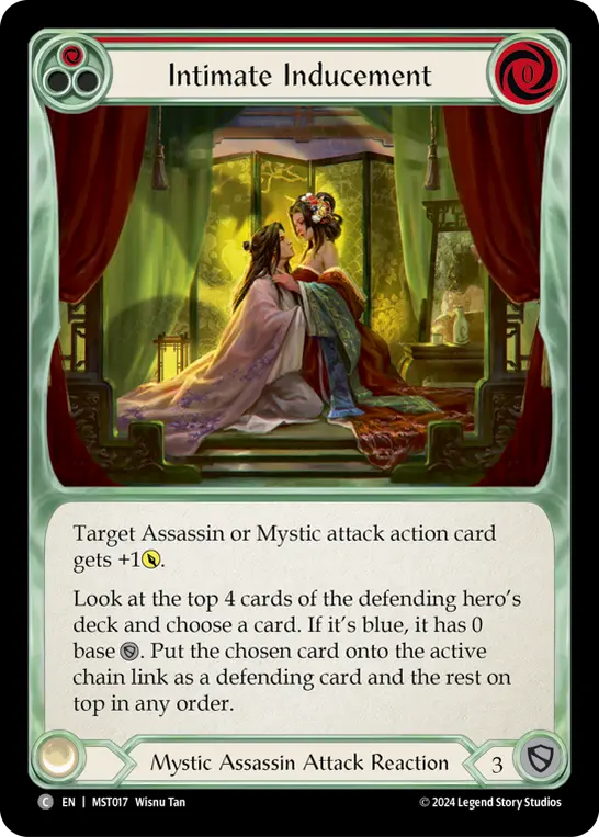 Intimate Inducement (Red) — Part the Mistveil Flesh and Blood card by Wisnu Tan