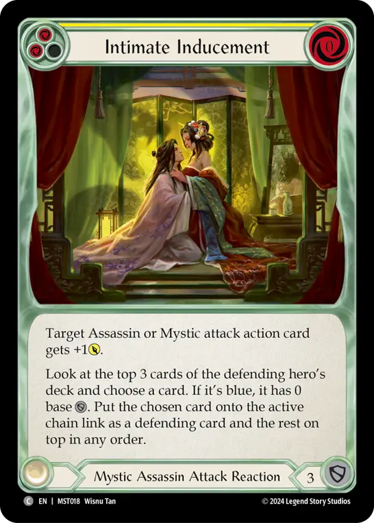 Intimate Inducement (Yellow) — Part the Mistveil Flesh and Blood card by Wisnu Tan