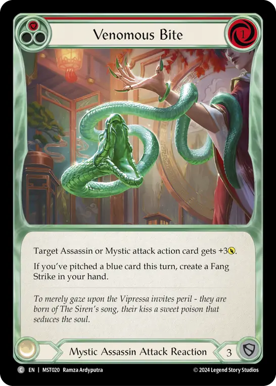 Venomous Bite (Red) — Part the Mistveil Flesh and Blood card by Ramza Ardyputra