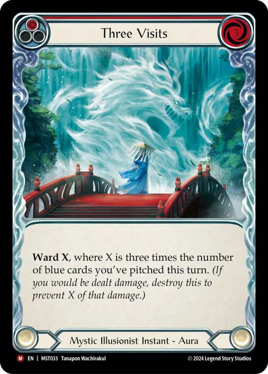 Three Visits — Part the Mistveil Flesh and Blood card by Tanapon Wachirakul