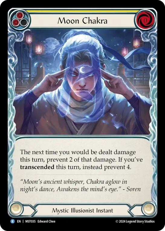 Moon Chakra (Yellow) — Part the Mistveil Flesh and Blood card by Edward Chee