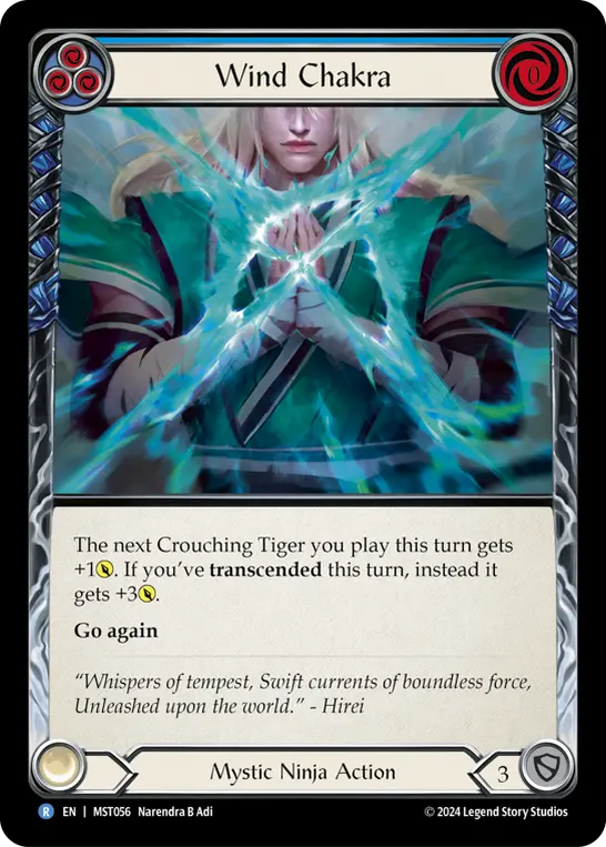 Wind Chakra (Blue) — Part the Mistveil Flesh and Blood card by Narendra B Adi