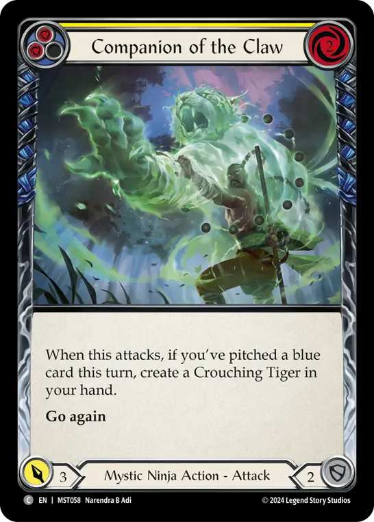 Companion of the Claw (Yellow) — Part the Mistveil Flesh and Blood card by Narendra B Adi
