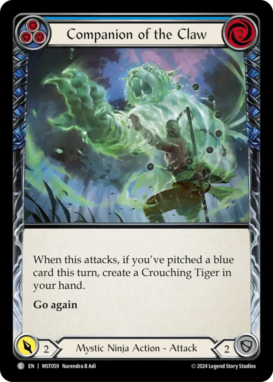 Companion of the Claw (Blue) — Part the Mistveil Flesh and Blood card by Narendra B Adi
