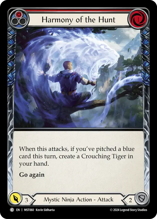 Harmony of the Hunt (Red) — Part the Mistveil Flesh and Blood card by Kevin Sidharta