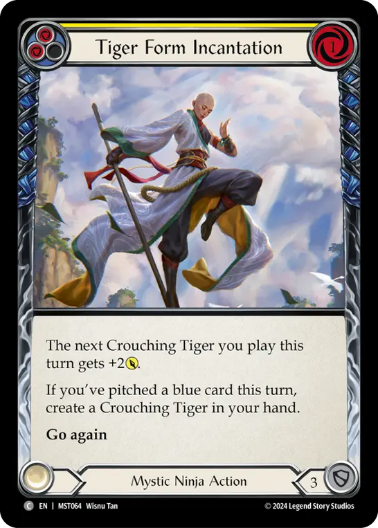 Tiger Form Incantation (Yellow) — Part the Mistveil Flesh and Blood card by Wisnu Tan