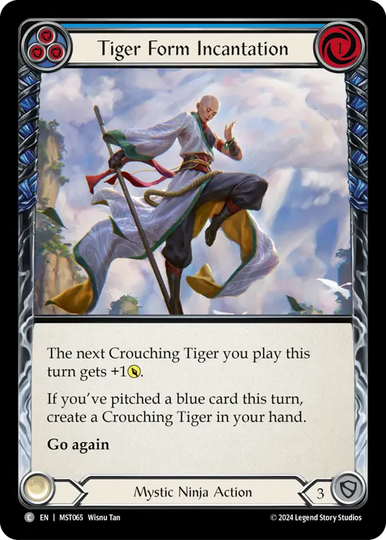 Tiger Form Incantation (Blue) — Part the Mistveil Flesh and Blood card by Wisnu Tan