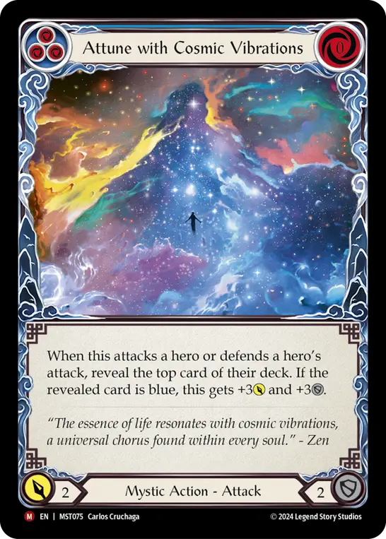 Attune with Cosmic Vibrations — Part the Mistveil Flesh and Blood card by Carlos Cruchaga