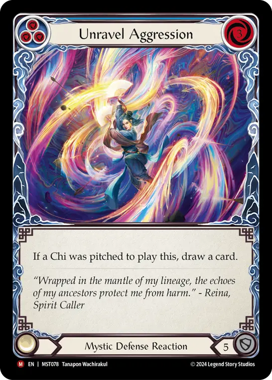 Unravel Aggression — Part the Mistveil Flesh and Blood card by Tanapon Wachirakul