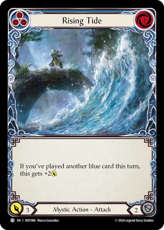Rising Tide — Part the Mistveil Flesh and Blood card by Marco González