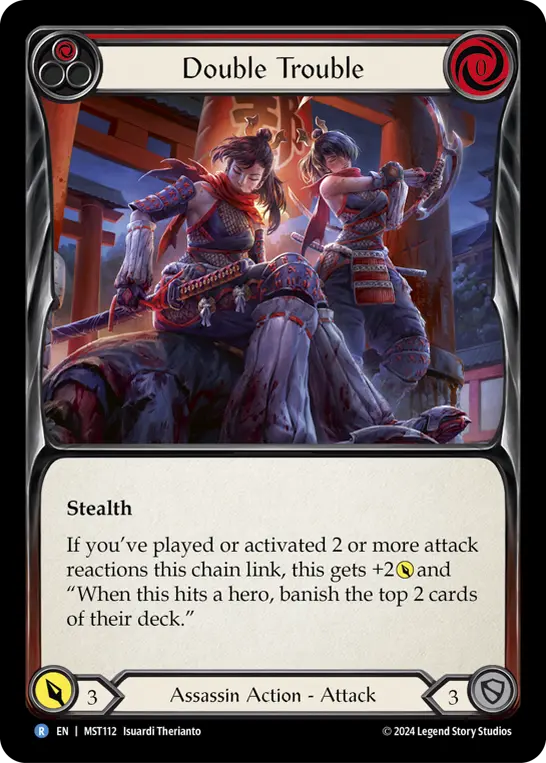 Double Trouble (Red) — Part the Mistveil Flesh and Blood card by Isuardi Therianto