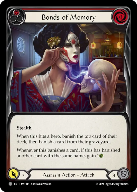 Bonds of Memory (Red) — Part the Mistveil Flesh and Blood card by Anastasia Pronina