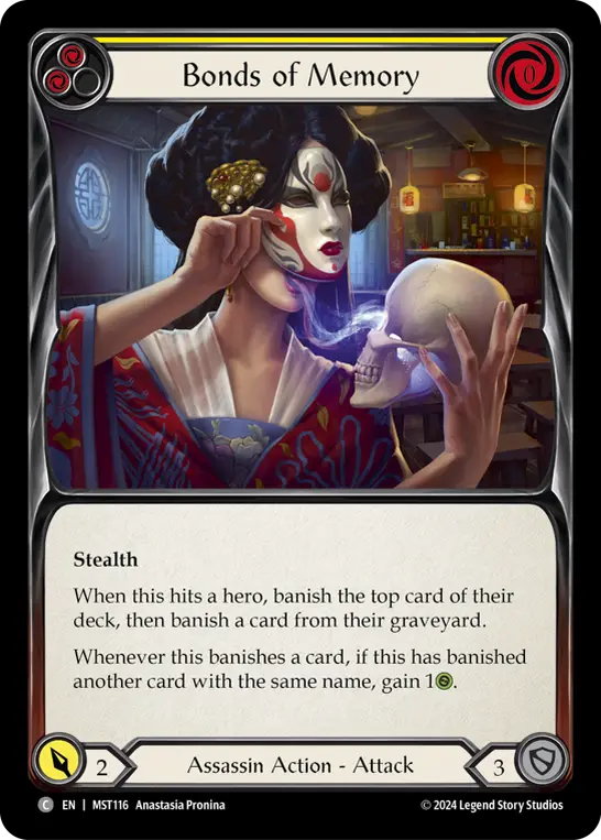 Bonds of Memory (Yellow) — Part the Mistveil Flesh and Blood card by Anastasia Pronina