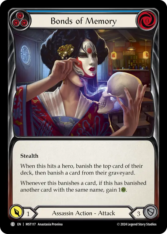 Bonds of Memory (Blue) — Part the Mistveil Flesh and Blood card by Anastasia Pronina