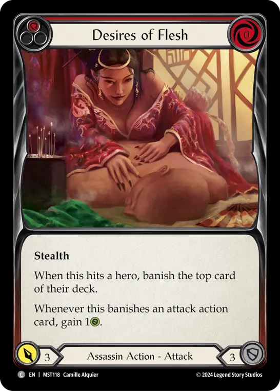 Desires of Flesh (Red) — Part the Mistveil Flesh and Blood card by Camille Alquier