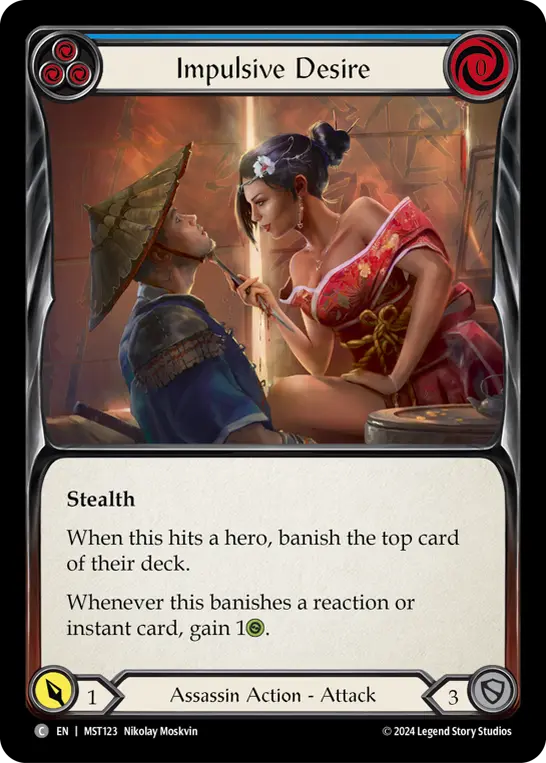 Impulsive Desire (Blue) — Part the Mistveil Flesh and Blood card by Nikolay Moskvin