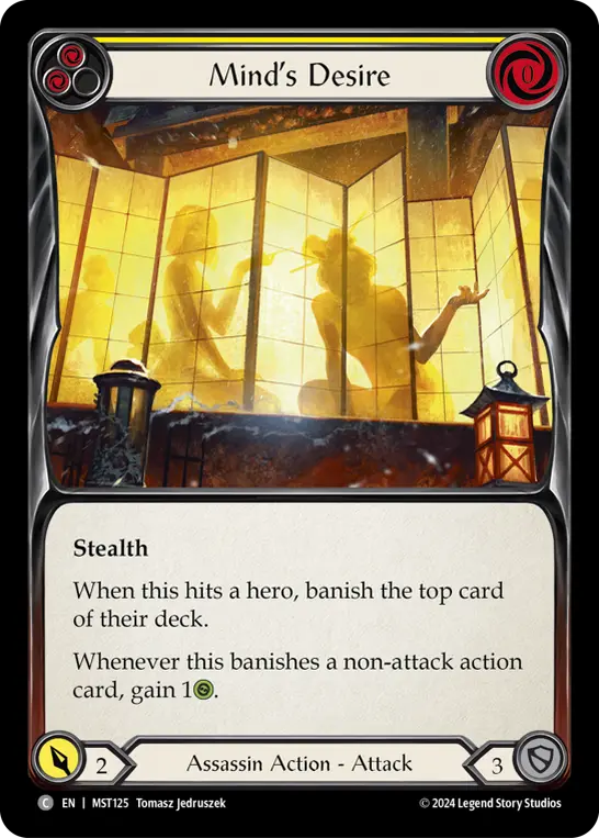 Mind's Desire (Yellow) — Part the Mistveil Flesh and Blood card by Tomasz Jedruszek