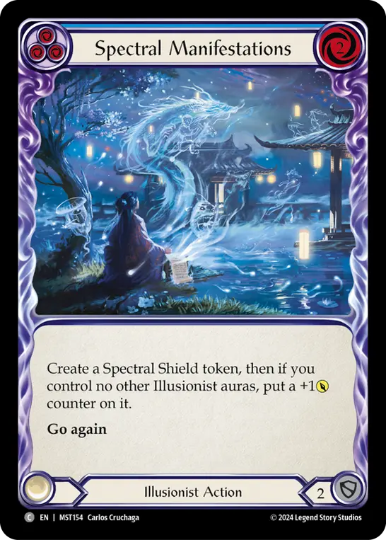 Spectral Manifestations (Blue) — Part the Mistveil Flesh and Blood card by Carlos Cruchaga