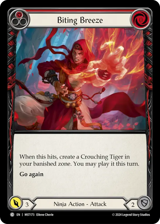 Biting Breeze (Red) — Part the Mistveil Flesh and Blood card by Eilene Cherie