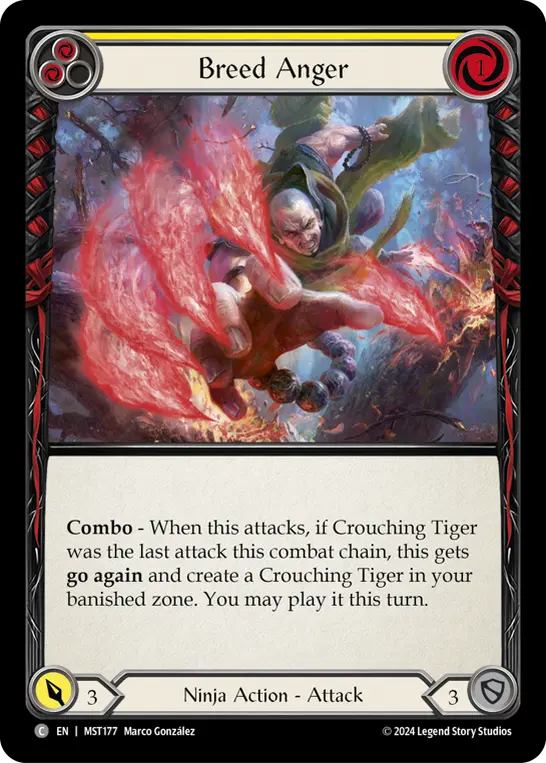 Breed Anger (Yellow) — Part the Mistveil Flesh and Blood card by Marco González