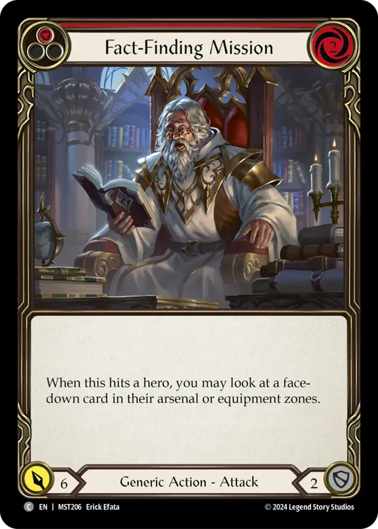 Fact-Finding Mission (Red) — Part the Mistveil Flesh and Blood card by Erick Efata