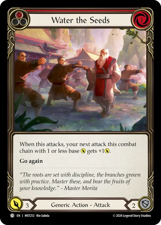 Water the Seeds (Red) — Part the Mistveil Flesh and Blood card by Rio Sabda
