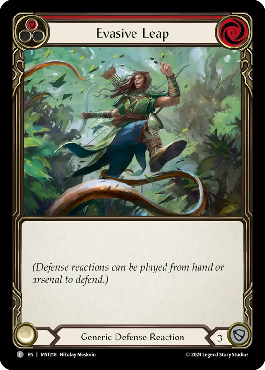 Evasive Leap (Red) — Part the Mistveil Flesh and Blood card by Nikolay Moskvin