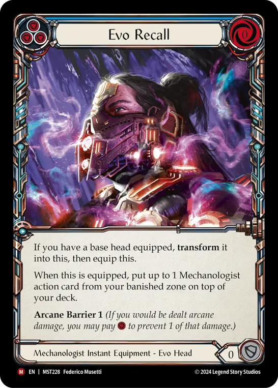Evo Recall — Part the Mistveil Flesh and Blood card by Federico Musetti