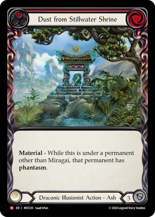 Dust from Stillwater Shrine — Part the Mistveil Flesh and Blood card by Saad Irfan