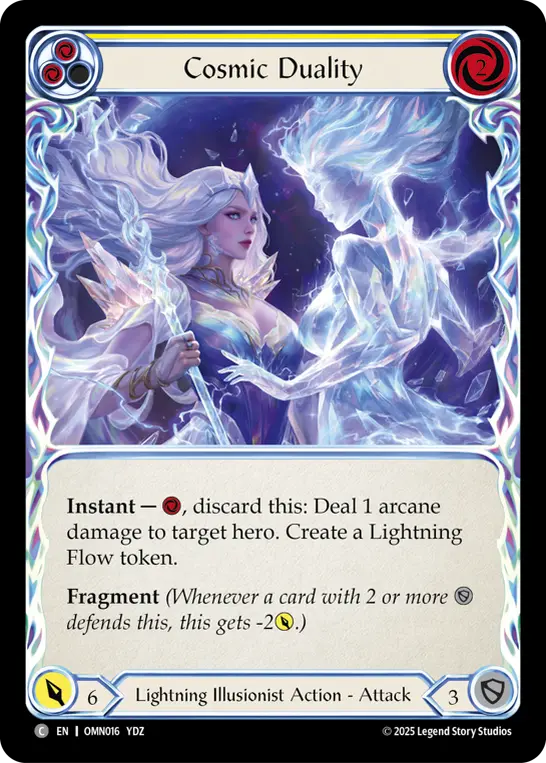 Cosmic Duality (Yellow) — Omens of the Third Age Flesh and Blood card by YDZ