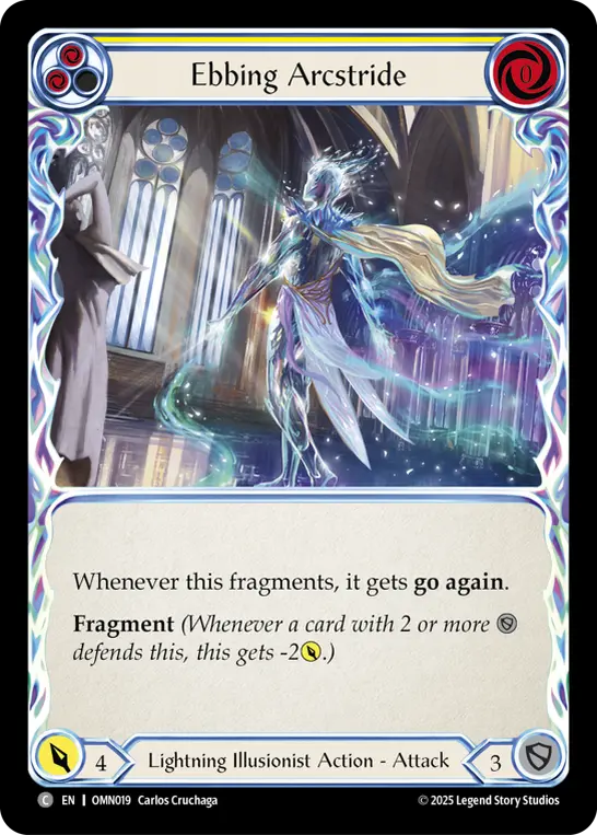 Ebbing Arcstride (Yellow) — Omens of the Third Age Flesh and Blood card by Carlos Cruchaga