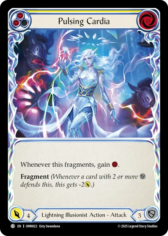 Pulsing Cardia (Yellow) — Omens of the Third Age Flesh and Blood card by Esty Swandana
