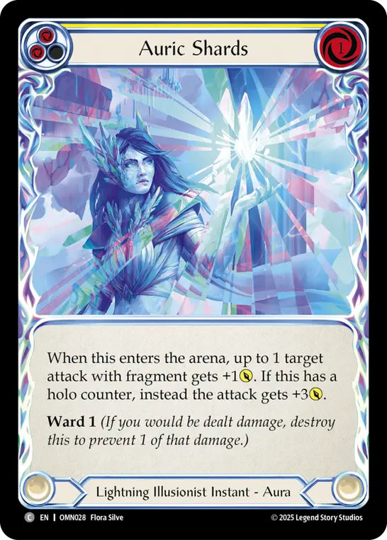 Auric Shards (Yellow) — Omens of the Third Age Flesh and Blood card by Flora Silve