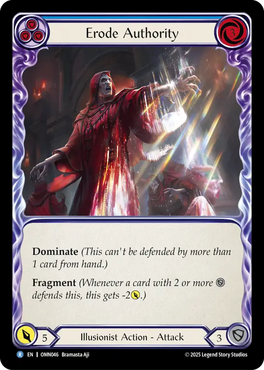 Erode Authority (Blue) — Omens of the Third Age Flesh and Blood card by Bramasta Aji
