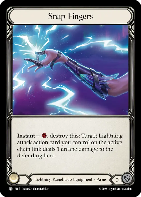Snap Fingers — Omens of the Third Age Flesh and Blood card by Ilham Bahtiar