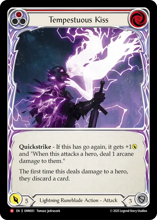 Tempestuous Kiss — Omens of the Third Age Flesh and Blood card by Tomasz Jedruszek