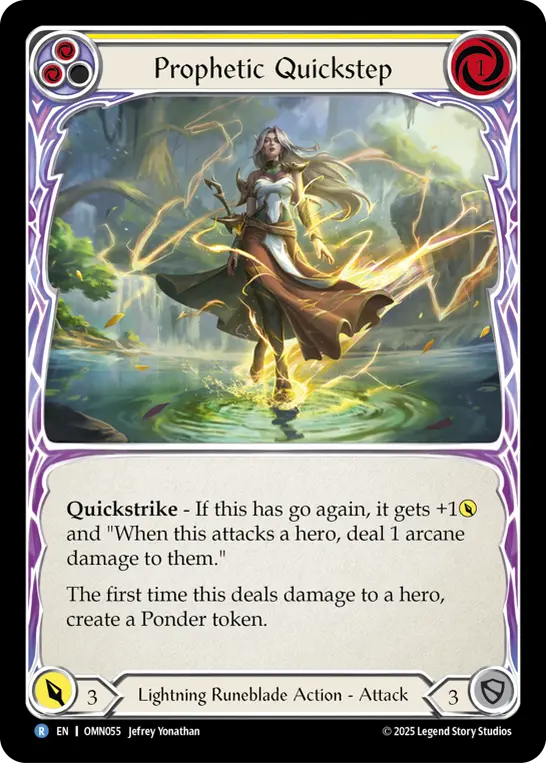 Prophetic Quickstep — Omens of the Third Age Flesh and Blood card by Jefrey Yonathan