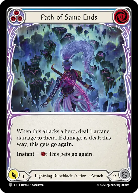 Path of Same Ends (Blue) — Omens of the Third Age Flesh and Blood card by Saad Irfan